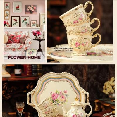 BỘ ẤM CHÉN PHONG CÁCH QUÝ TỘC
